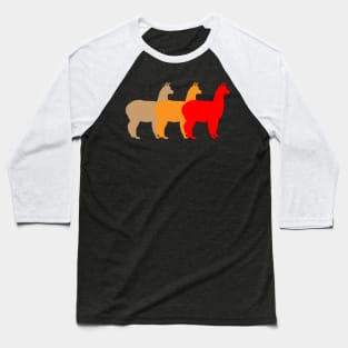 Colourful Alpaca Baseball T-Shirt